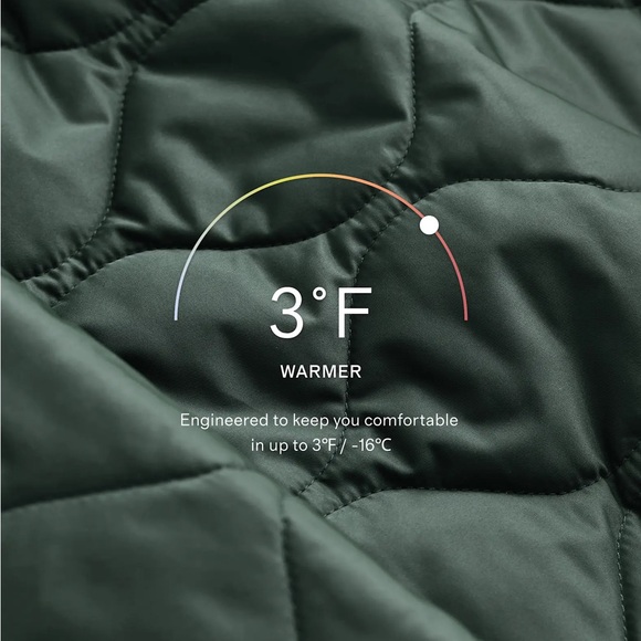 Quince Featherless Quilted Long Puffer Jacket Size XL Verdant Pine New With Tags - Picture 5 of 8